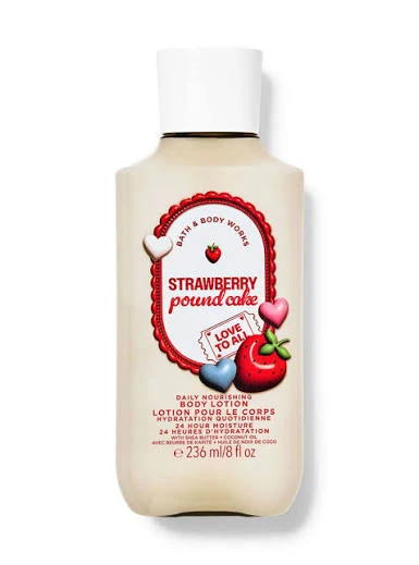 لوسیون بدن بث اند بادی ورکس strawberry pound cake
